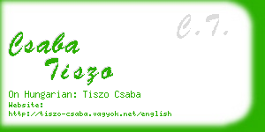 csaba tiszo business card
